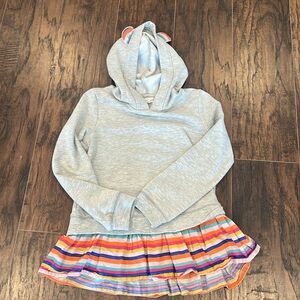 Tucker and Tate hoodie w striped trim, girls size 7